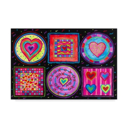 Trademark Fine Art Claudia Interrante 'Black Xs And Os' Canvas Art, 12x19 ALI41628-C1219GG